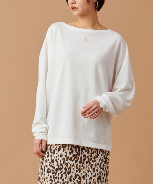 marmors(マルモア)の「【marmors】georgette boat neck p/o(Tシャツ/カットソー・レディース・ピンクベージュ/ブラック/オフホワイト・36)」の9枚目の写真