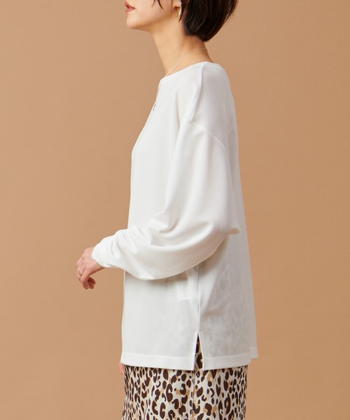 marmors(マルモア)の「【marmors】georgette boat neck p/o(Tシャツ/カットソー・レディース・ピンクベージュ/ブラック/オフホワイト・36)」の10枚目の写真