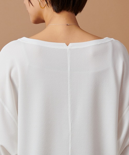 marmors(マルモア)の「【marmors】georgette boat neck p/o(Tシャツ/カットソー・レディース・ピンクベージュ/ブラック/オフホワイト・36)」の12枚目の写真
