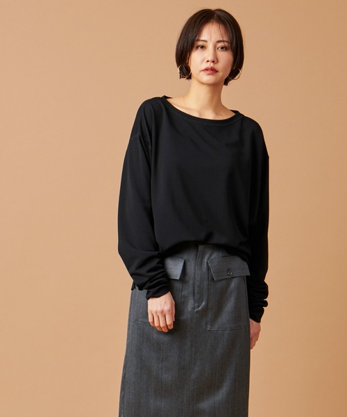 marmors(マルモア)の「【marmors】georgette boat neck p/o(Tシャツ/カットソー・レディース・ピンクベージュ/ブラック/オフホワイト・36)」の14枚目の写真