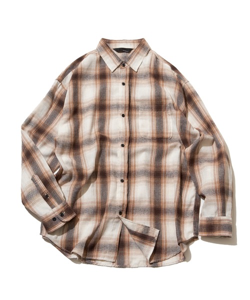 NO NEED（ノーニード）の「ネルチェック ルーズフィットシャツ（シャツ/ブラウス・メンズ・ブラック/ブルー/ホワイト/グリーン/ブラウン/レッド/ベージュ/その他1/サックスブルー・M/L/XL）」の4枚目の写真