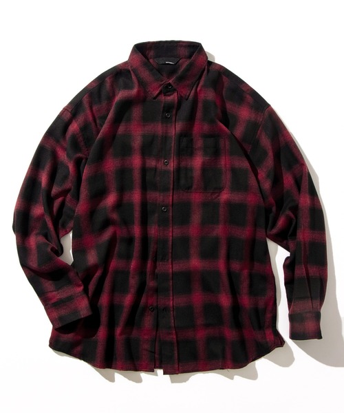 NO NEED（ノーニード）の「ネルチェック ルーズフィットシャツ（シャツ/ブラウス・メンズ・ブラック/ブルー/ホワイト/グリーン/ブラウン/レッド/ベージュ/その他1/サックスブルー・M/L/XL）」の8枚目の写真