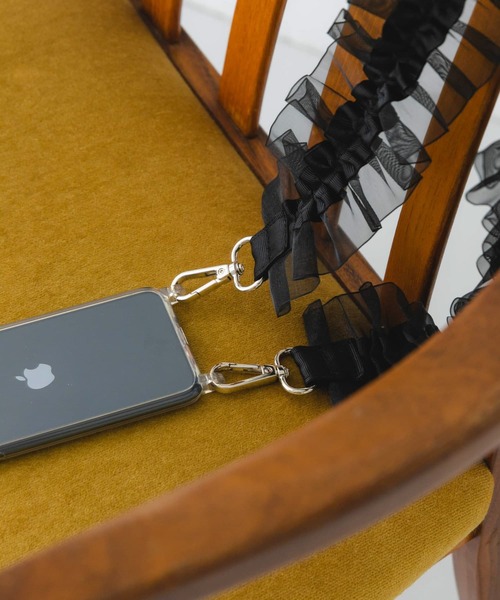 RODE SKO(ロデスコ)の「ギャザーチュールストラップ(スマホケース/カバー・レディース・ブラック/ブラウン/グレー・ONE)」の16枚目の写真