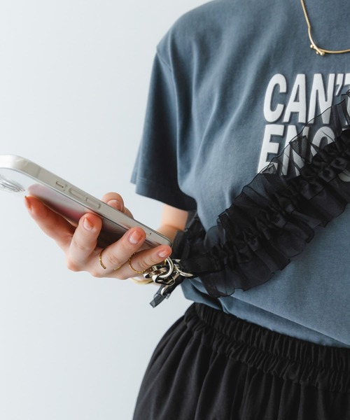 RODE SKO(ロデスコ)の「ギャザーチュールストラップ(スマホケース/カバー・レディース・ブラック/ブラウン/グレー・ONE)」の21枚目の写真