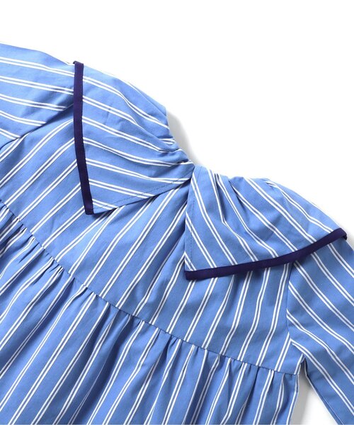 apres les cours(アプレレクール)の「【リンク・WEB限定】スクエアカラーチュニック(チュニック・キッズ・ストライプ/アイボリー/チェック・130/120/140/110/100/90/80)」の14枚目の写真