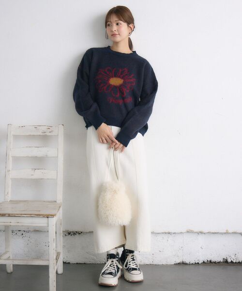 RETRO GIRL（レトロガール）の「モコモコ巾着バッグ（ショルダーバッグ・レディース・ライトグレー/オフホワイト/ブラウン・ONE SIZE）」の11枚目の写真