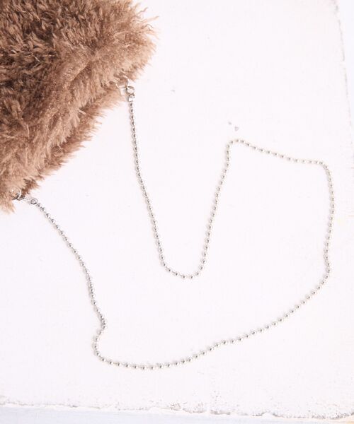 RETRO GIRL（レトロガール）の「モコモコ巾着バッグ（ショルダーバッグ・レディース・ライトグレー/オフホワイト/ブラウン・ONE SIZE）」の21枚目の写真