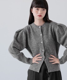 yuw | ウールカシミヤパフカーディガン　140801(カーディガン/ボレロ)