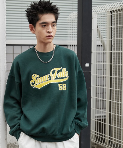 WEGO（ウィゴー）の「WEGO/アクセ付きグラフィックプルオーバー（スウェット・メンズ・ホワイト/ダークグリーン/アッシュグレー・LARGE/MEDIUM）」の15枚目の写真