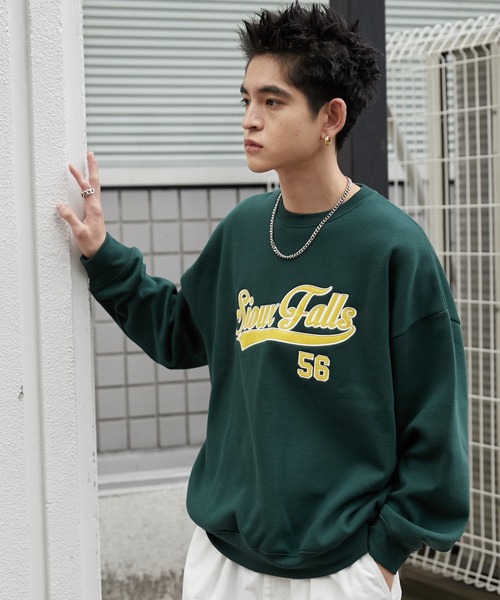 WEGO（ウィゴー）の「WEGO/アクセ付きグラフィックプルオーバー（スウェット・メンズ・ホワイト/ダークグリーン/アッシュグレー・LARGE/MEDIUM）」の16枚目の写真