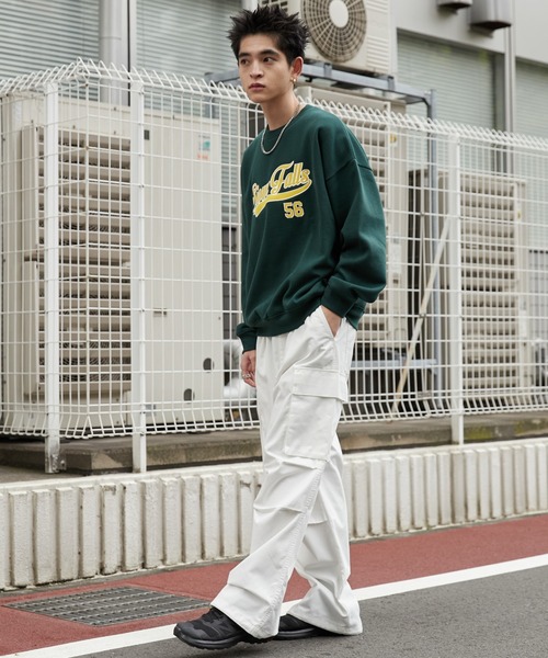 WEGO（ウィゴー）の「WEGO/アクセ付きグラフィックプルオーバー（スウェット・メンズ・ホワイト/ダークグリーン/アッシュグレー・LARGE/MEDIUM）」の17枚目の写真