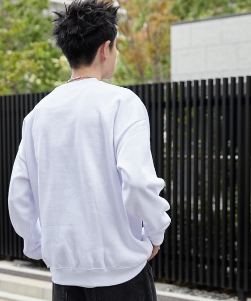 WEGO（ウィゴー）の「WEGO/アクセ付きグラフィックプルオーバー（スウェット・メンズ・ホワイト/ダークグリーン/アッシュグレー・LARGE/MEDIUM）」の9枚目の写真