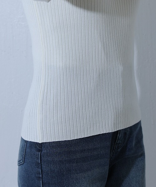 COLONY 2139（コロニートゥーワンスリーナイン）の「抗ピルPBTターンUPスリーブニット（ニット/セーター・レディース・ネイビー/レッド/ブラック/オフホワイト/グレー・FREE）」の7枚目の写真