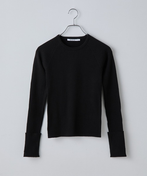 COLONY 2139（コロニートゥーワンスリーナイン）の「抗ピルPBTターンUPスリーブニット（ニット/セーター・レディース・ネイビー/レッド/ブラック/オフホワイト/グレー・FREE）」の18枚目の写真