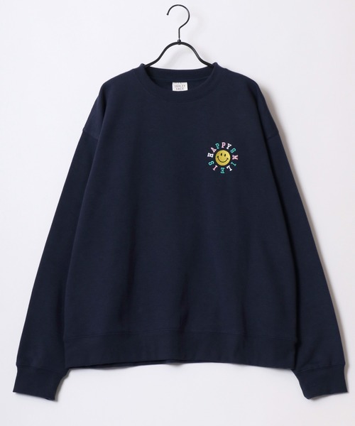 SMILEY FACE(スマイリーフェイス)の「SMILEY FACE/スマイリーフェイス オーバーサイズ 裏起毛 袖プリント バックプリント ロゴ ワンポイント刺繍 スウェット トレーナー/レディース メンズ(スウェット・レディース・ホワイト系その他/スミクロ/ブラック系その他2/グレー系その他2/グレー系その他3/ブラック系その他3/ネイビー/ブラック/アッシュグレー/ホワイト/グレー系その他/ブラック系その他・LL/L/M)」の20枚目の写真