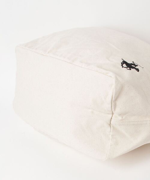 BEVERLY HILLS POLO CLUB（ビバリーヒルズポロクラブ）の「【Beverly Hills Polo Club/ビバリーヒルズポロクラブ】ワンポイント キャンバスビッグショルダーバッグ（ショルダーバッグ・メンズ・カーキ/アイボリー/ブラック・FREE）」の12枚目の写真