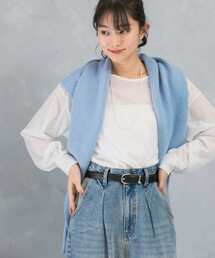 URBAN RESEARCH ROSSO WOMEN | シアークルーネックロングTシャツ(Tシャツ/カットソー)