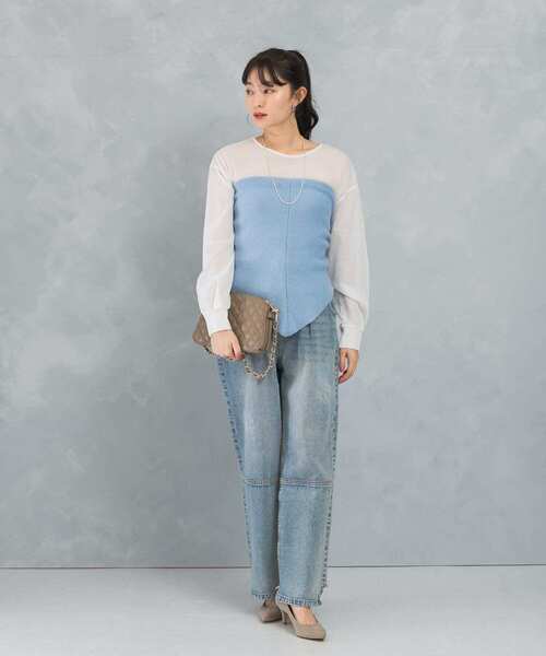 URBAN RESEARCH ROSSO / アーバンリサーチ ロッソ シアークルーネックロングTシャツ セール】シアークルーネックロングTシャツ（Tシャツ/カットソー