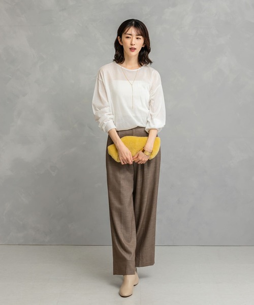 URBAN RESEARCH ROSSO / アーバンリサーチ ロッソ シアークルーネックロングTシャツ セール】シアークルーネックロングTシャツ（Tシャツ/カットソー