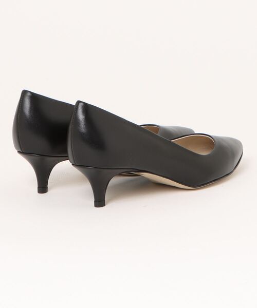 CORSO ROMA，9（コルソローマ）の「【CORSO ROMA,9/コルソローマ9】レザー 牛革 ポインテッドトゥ パンプス 5cmヒール（パンプス・レディース・ブラック/ブラック系その他・36/37/38/39）」の3枚目の写真