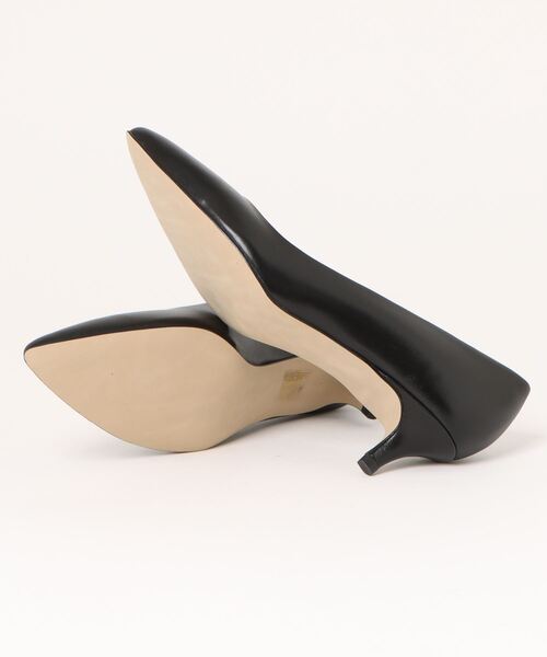 CORSO ROMA，9（コルソローマ）の「【CORSO ROMA,9/コルソローマ9】レザー 牛革 ポインテッドトゥ パンプス 5cmヒール（パンプス・レディース・ブラック/ブラック系その他・36/37/38/39）」の4枚目の写真