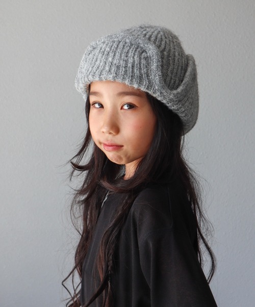 CIAOPANIC TYPY（チャオパニックティピー）の「【KIDS】耳付き2WAYニット帽（ニットキャップ/ビーニー・キッズ・オフホワイト/グレー/ブラック・ONE SIZE）」の3枚目の写真