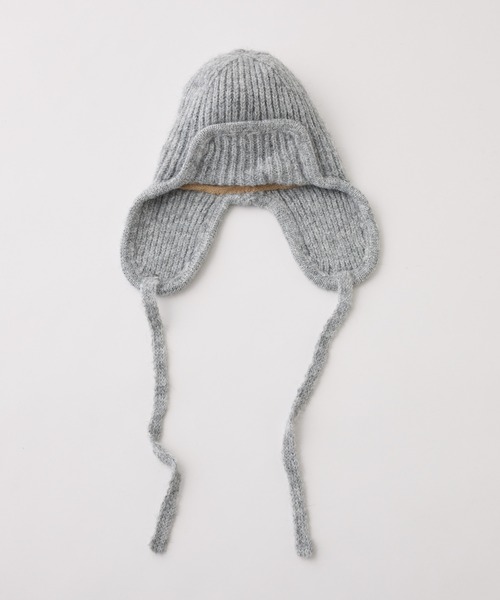 CIAOPANIC TYPY（チャオパニックティピー）の「【KIDS】耳付き2WAYニット帽（ニットキャップ/ビーニー・キッズ・オフホワイト/グレー/ブラック・ONE SIZE）」の6枚目の写真