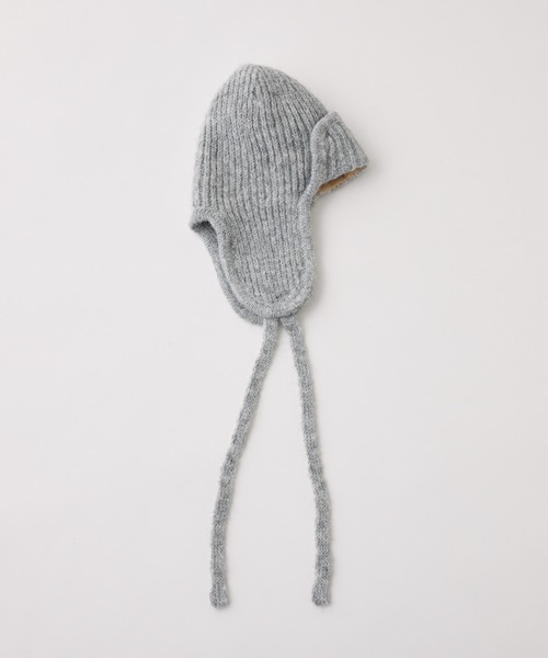 CIAOPANIC TYPY（チャオパニックティピー）の「【KIDS】耳付き2WAYニット帽（ニットキャップ/ビーニー・キッズ・オフホワイト/グレー/ブラック・ONE SIZE）」の8枚目の写真