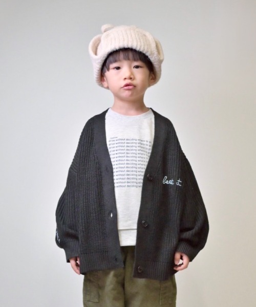 CIAOPANIC TYPY（チャオパニックティピー）の「【KIDS】耳付き2WAYニット帽（ニットキャップ/ビーニー・キッズ・オフホワイト/グレー/ブラック・ONE SIZE）」の16枚目の写真