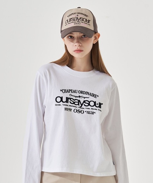 ALAND(エーランド)の「【UNISEX】OURSAYSOUR/レタリングロゴキャップ(キャップ・レディース・ブラウン/ネイビー/カーキ/ライトピンク・FREE)」の10枚目の写真