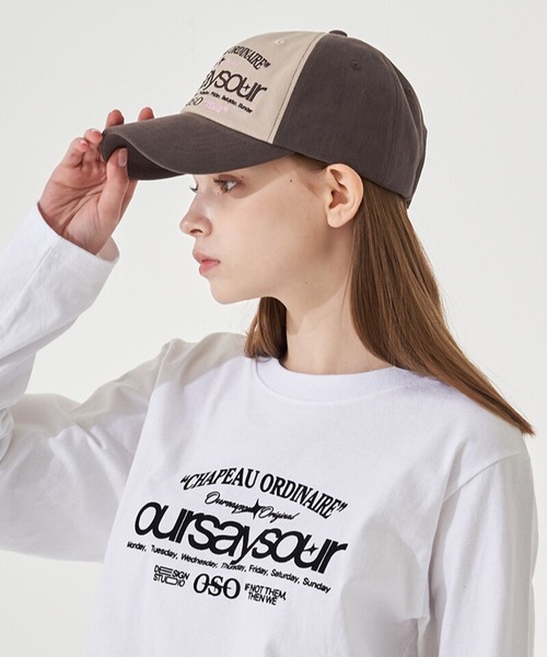 ALAND(エーランド)の「【UNISEX】OURSAYSOUR/レタリングロゴキャップ(キャップ・レディース・ブラウン/ネイビー/カーキ/ライトピンク・FREE)」の15枚目の写真
