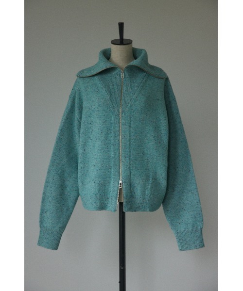 BLACK BY MOUSSY（ブラックバイマウジー）の「zip knit tops(ジップニットトップス)（ニット/セーター・レディース・ブラウン/ライトブルー・FREE）」の18枚目の写真