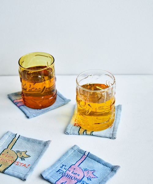 studio CLIP（スタディオクリップ）の「【Orneko BY CLIP】ジャガードコースター（ランチョンマット/テーブルウェア・レディース・イエロー/ピンク・FREE）」の3枚目の写真