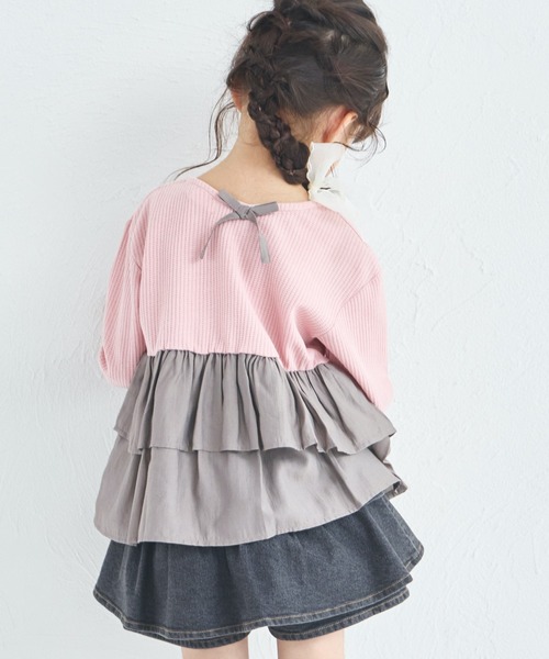 専用♡新品未使用 LAブランド ふわふわティアードフリルシフォン襟付きカットソー フリルブラウス シフォン フリル 襟付きブラウス 肩 フリル