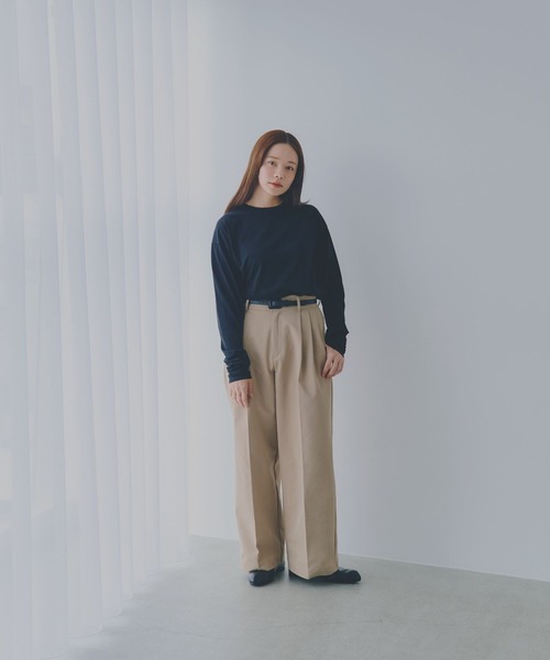 K様 セール】高山直子さんコラボ/クルーネックセミシアー長袖/EiiS/133548