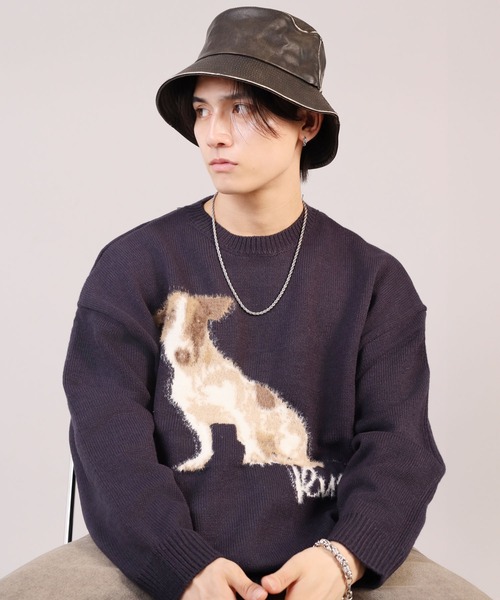 SPINNS（スピンズ）の「ステッチ合皮バケットハット（ハット・メンズ・ブラック・ONESIZE）」の4枚目の写真