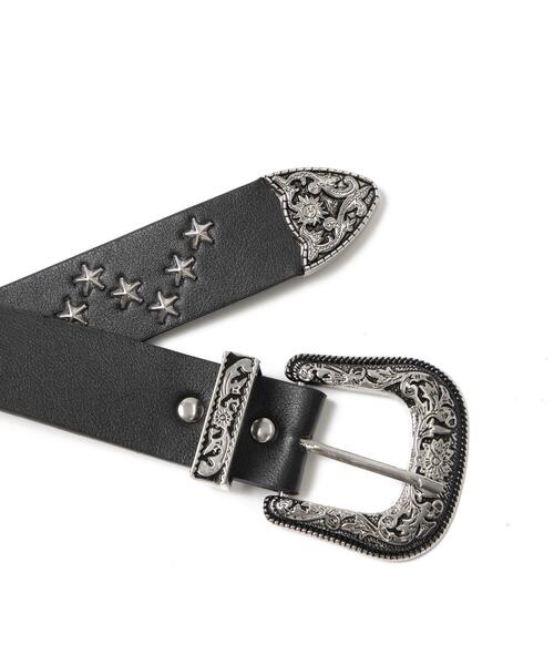 WEGO（ウィゴー）の「WEGO/スタースタッズ付ウエスタンベルト（ベルト・レディース・ブラウン/ブラック・FREE）」の9枚目の写真