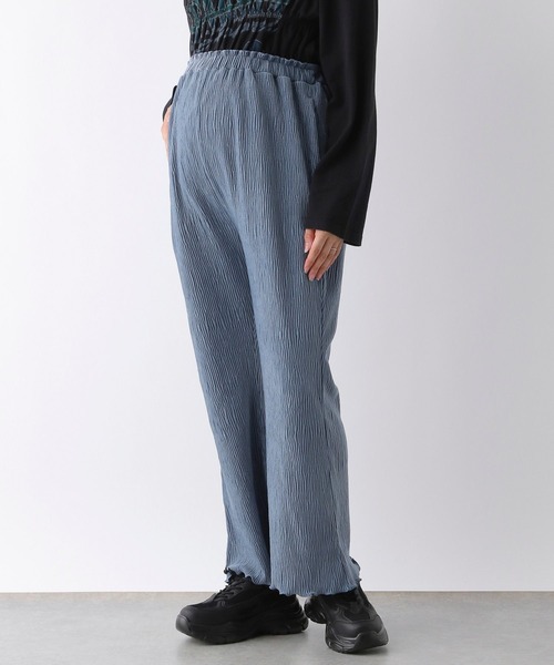 LEPSIM（レプシィム）の「【産前・産後対応】マタニティ／ベロア楊柳パンツ　149103（マタニティウェア/グッズ・レディース・ブラック/ベージュ/ブルー・FREE）」の3枚目の写真