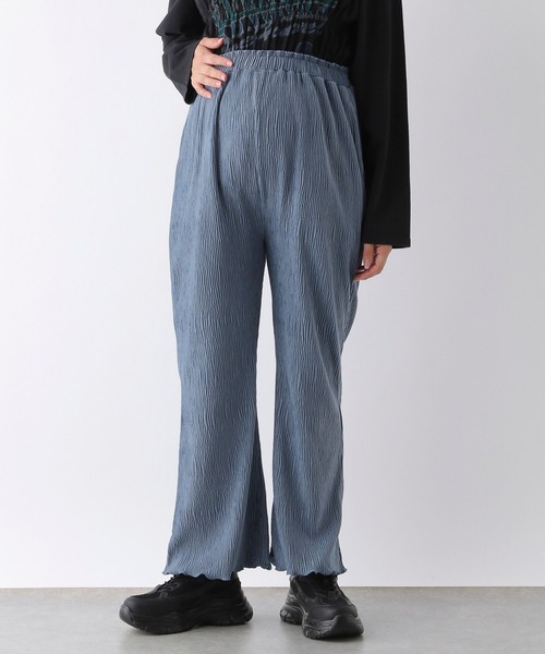 LEPSIM（レプシィム）の「【産前・産後対応】マタニティ／ベロア楊柳パンツ　149103（マタニティウェア/グッズ・レディース・ブラック/ベージュ/ブルー・FREE）」の16枚目の写真