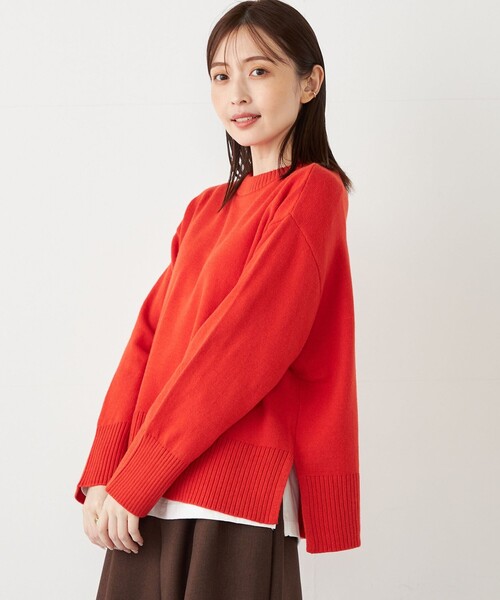 SHIPS Colors:〈手洗い可能〉フラッフィー クルーネック ニット