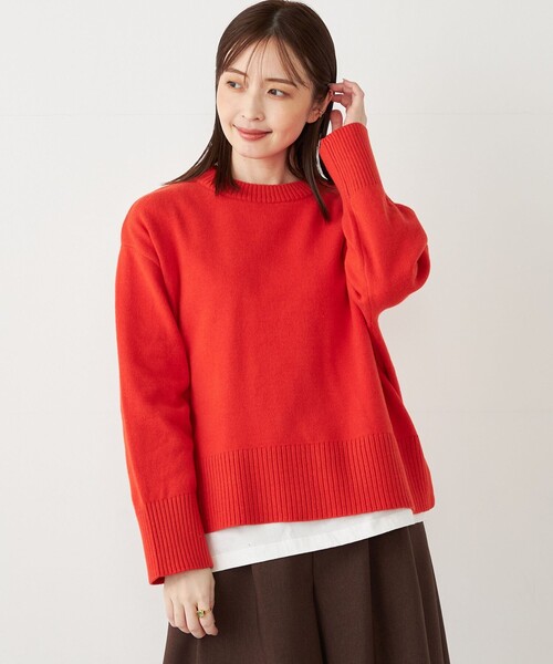 SHIPS Colors:〈手洗い可能〉フラッフィー クルーネック ニット