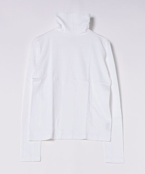 ADAM ET ROPE'(アダムエロペ)の「WOMEN【Hanes for BIOTOP】 オーガニックコットン タートルネックプルオーバー(Tシャツ/カットソー・レディース・ブラック/ホワイト/ネイビー・M)」の2枚目の写真
