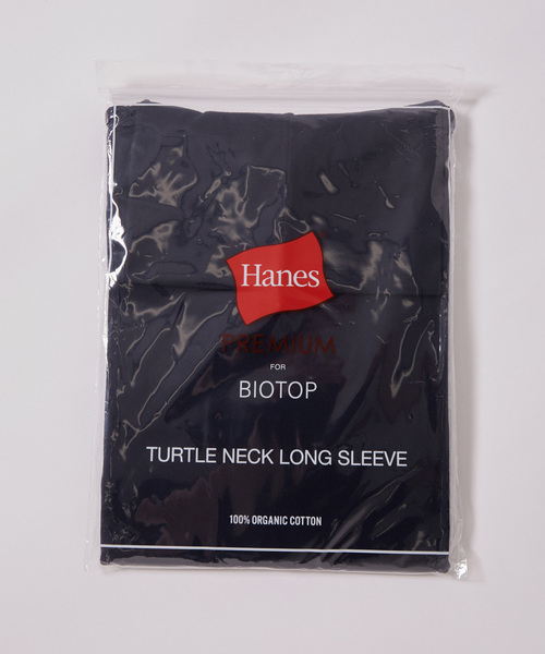 ADAM ET ROPE'(アダムエロペ)の「WOMEN【Hanes for BIOTOP】 オーガニックコットン タートルネックプルオーバー(Tシャツ/カットソー・レディース・ブラック/ホワイト/ネイビー・M)」の8枚目の写真