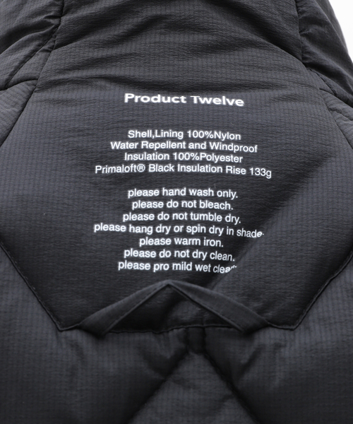 Product Twelve（プロダクトトゥエルブ）の「Product Twelve(プロダクトトゥエルブ) Primaloft Puffer Vest 24AW-PVE01（ダウンジャケット/コート・メンズ・ブラック・2/3）」の18枚目の写真