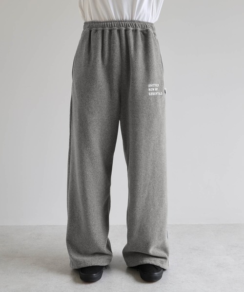 ANME(アンメ)の「ANMEエンブロイダリーロゴフリースロングワイドパンツ(スウェットパンツ・レディース・杢グレー/ブラック/ネイビー・M/L/XL/XXL)」の7枚目の写真