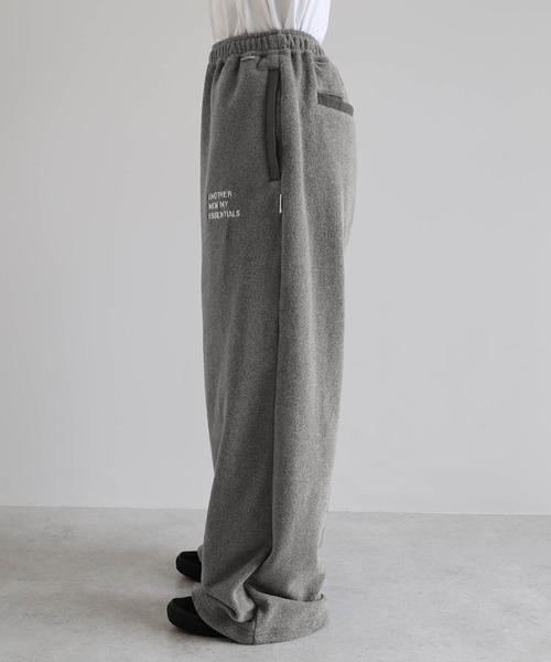 ANME(アンメ)の「ANMEエンブロイダリーロゴフリースロングワイドパンツ(スウェットパンツ・レディース・杢グレー/ブラック/ネイビー・M/L/XL/XXL)」の14枚目の写真