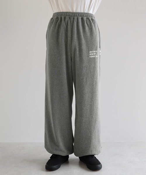 ANME(アンメ)の「ANMEエンブロイダリーロゴフリースロングワイドパンツ(スウェットパンツ・レディース・杢グレー/ブラック/ネイビー・M/L/XL/XXL)」の19枚目の写真