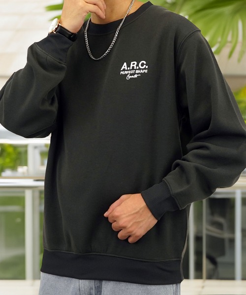 Burner（バーナー）の「【GROOVY STORE】ワンポイント刺繍裏起毛トレーナー（スウェット・メンズ・ライトブラック/ダークブルー/ホワイト系その他2/ブラック系その他2/ブラック/ホワイト/モカ/スミクロ/ダークネイビー/杢グレー/ブラック系その他3/ブラック系その他4/オフホワイト/ブラック系その他5/グレー系その他2/ブラウン/グレイッシュベージュ/パープル系/ホワイト系その他3/ブラック系その他6・LL/M/L）」の7枚目の写真