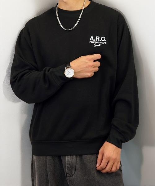 Burner（バーナー）の「【GROOVY STORE】ワンポイント刺繍裏起毛トレーナー（スウェット・メンズ・ライトブラック/ダークブルー/ホワイト系その他2/ブラック系その他2/ブラック/ホワイト/モカ/スミクロ/ダークネイビー/杢グレー/ブラック系その他3/ブラック系その他4/オフホワイト/ブラック系その他5/グレー系その他2/ブラウン/グレイッシュベージュ/パープル系/ホワイト系その他3/ブラック系その他6・LL/M/L）」の9枚目の写真