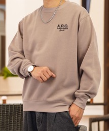 【GROOVY STORE】ワンポイント刺繍裏起毛トレーナー